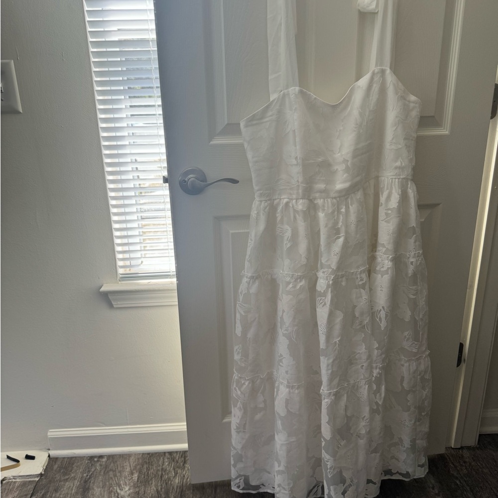 Lulu's White Midi Dress - Picture 5 of 11